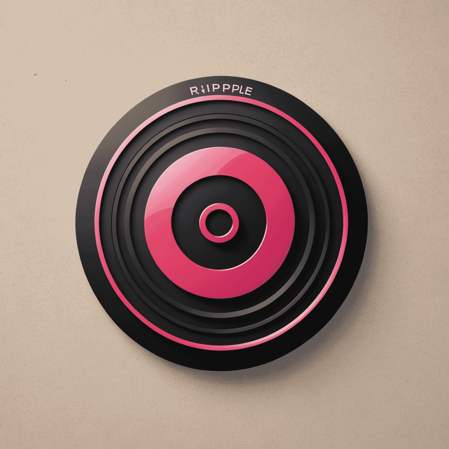 Ripple Scanner Logo - A modern, sleek design incorporating ripple effect and scanner imagery in red, pink, and black colors