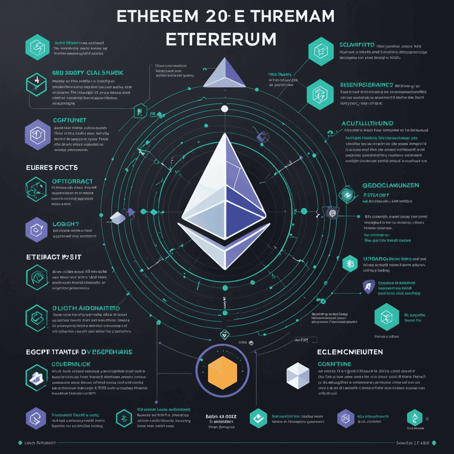 An infographic detailing the key changes and benefits of Ethereum 2.0, including improved scalability, reduced energy consumption, and potential impact on trading