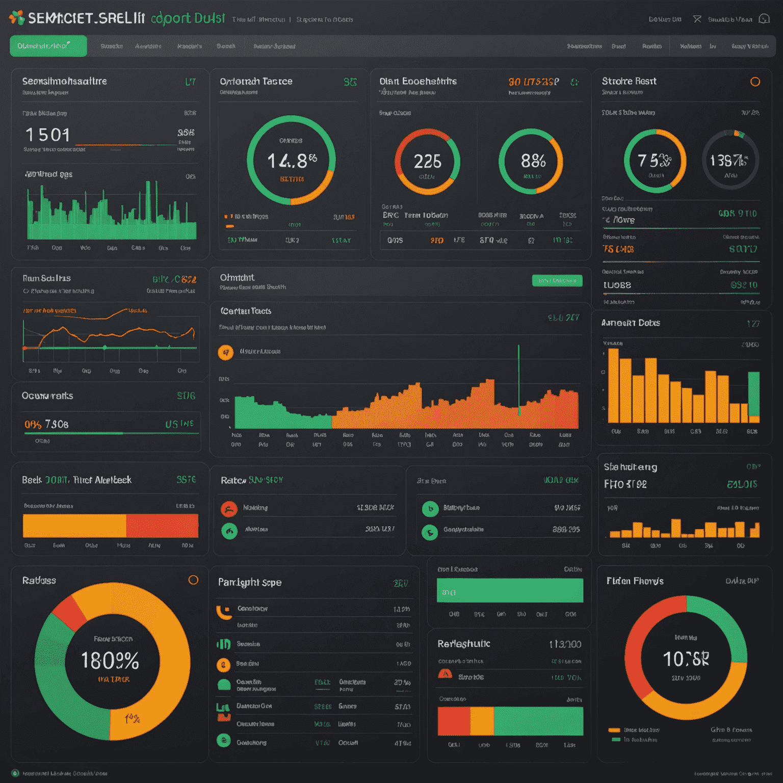 A comprehensive risk management dashboard showing various risk metrics, stop-loss settings, and position sizing tools